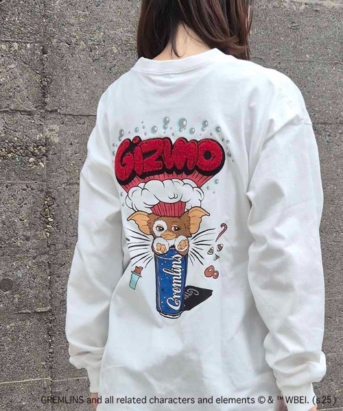 Bleu Bleuet(ブルーブルーエ)の「グレムリンボンバーロンT(Tシャツ/カットソー・レディース・オフホワイト/チャコールグレー・M/L)」の9枚目の写真