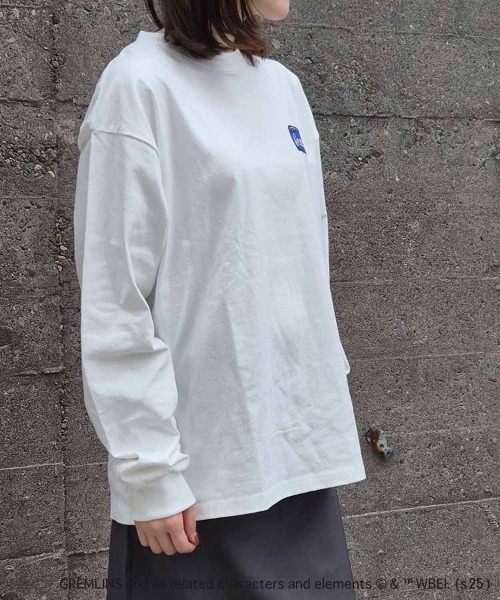 Bleu Bleuet(ブルーブルーエ)の「グレムリンボンバーロンT(Tシャツ/カットソー・レディース・オフホワイト/チャコールグレー・M/L)」の10枚目の写真