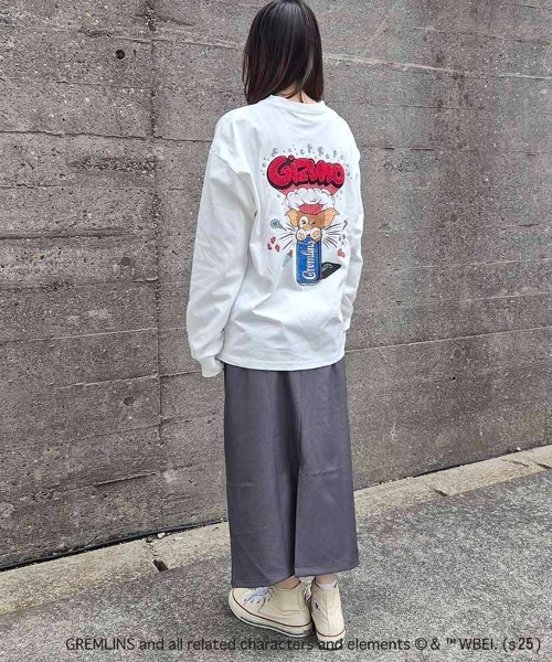 Bleu Bleuet(ブルーブルーエ)の「グレムリンボンバーロンT(Tシャツ/カットソー・レディース・オフホワイト/チャコールグレー・M/L)」の11枚目の写真