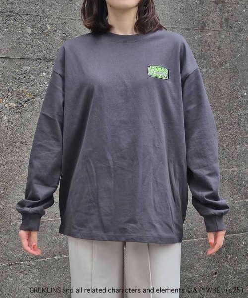 Bleu Bleuet(ブルーブルーエ)の「グレムリンボンバーロンT(Tシャツ/カットソー・レディース・オフホワイト/チャコールグレー・M/L)」の21枚目の写真
