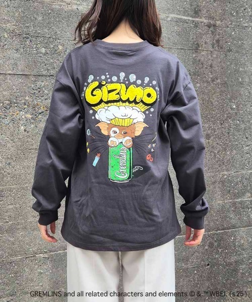 Bleu Bleuet(ブルーブルーエ)の「グレムリンボンバーロンT(Tシャツ/カットソー・レディース・オフホワイト/チャコールグレー・M/L)」の22枚目の写真
