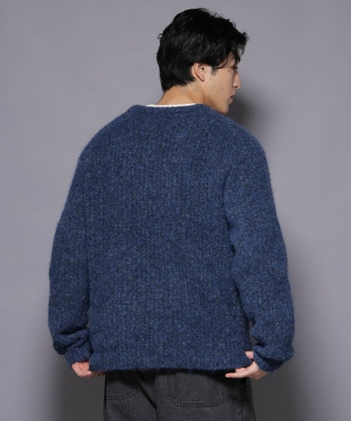 NANO universe（ナノユニバース）の「ウールミックスローゲージニット（ニット/セーター・メンズ・ブルー/グレー/チャコール・S/L/M）」の13枚目の写真