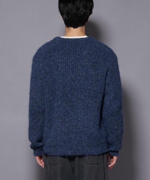 NANO universe（ナノユニバース）の「ウールミックスローゲージニット（ニット/セーター・メンズ・ブルー/グレー/チャコール・S/L/M）」の19枚目の写真