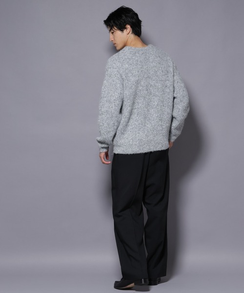 NANO universe（ナノユニバース）の「ウールミックスローゲージニット（ニット/セーター・メンズ・ブルー/グレー/チャコール・S/L/M）」の11枚目の写真