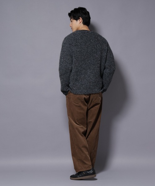 NANO universe（ナノユニバース）の「ウールミックスローゲージニット（ニット/セーター・メンズ・ブルー/グレー/チャコール・S/L/M）」の5枚目の写真