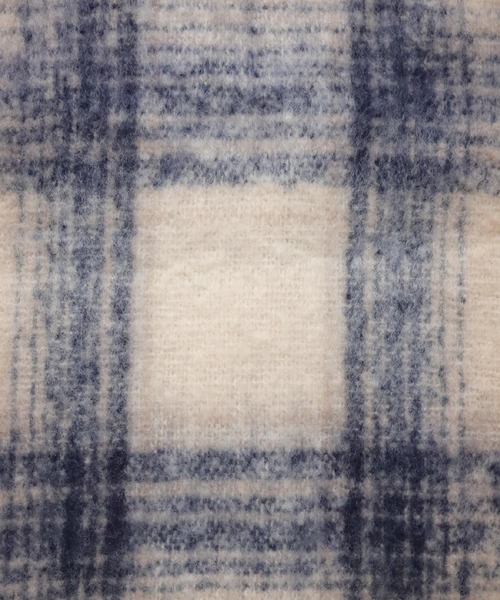 Crisp（クリスプ）の「チェックフリンジマフラー（マフラー・レディース・グリーン/アイボリー/ブルー・FREE）」の14枚目の写真