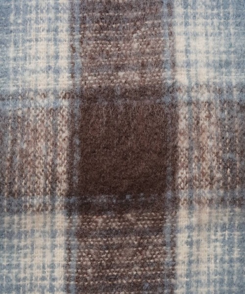 Crisp（クリスプ）の「チェックフリンジマフラー（マフラー・レディース・グリーン/アイボリー/ブルー・FREE）」の16枚目の写真