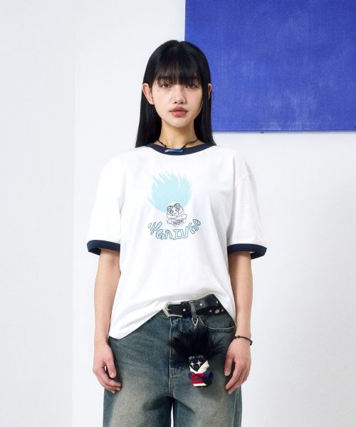 IUGAMAKARAS(イウガマカラス)の「KIDZ Ringer Top (Mint)(Tシャツ/カットソー・レディース・その他・1)」の2枚目の写真