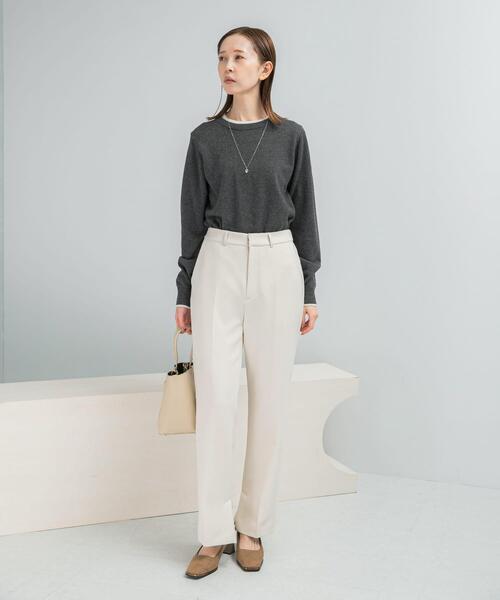 URBAN RESEARCH ROSSO WOMEN（アーバンリサーチ　ロッソ）の「カシミヤ混バイカラーコンパクトニット（ニット/セーター・レディース・グレー系その他/ブルー系その他/レッド系その他/ホワイト系その他・FREE）」の12枚目の写真