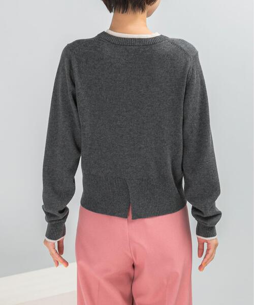 URBAN RESEARCH ROSSO WOMEN（アーバンリサーチ　ロッソ）の「カシミヤ混バイカラーコンパクトニット（ニット/セーター・レディース・グレー系その他/ブルー系その他/レッド系その他/ホワイト系その他・FREE）」の19枚目の写真