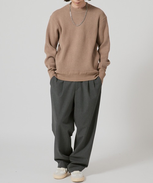 FLISTFIA（フリストフィア）の「FLISTFIA Long Sleeve Sweater / LR05016（スウェット・メンズ・モカ・2/3）」の5枚目の写真