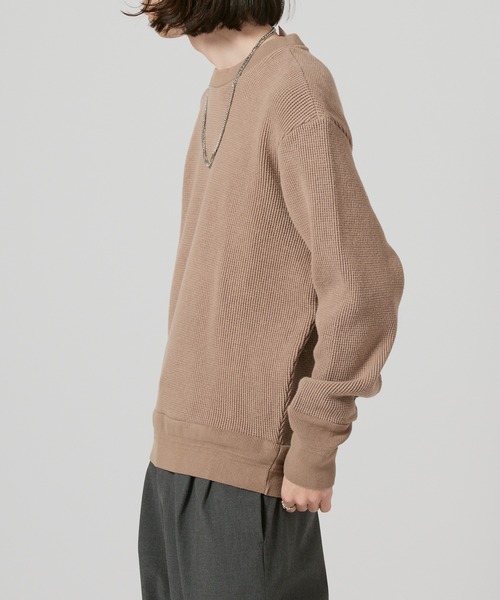 FLISTFIA（フリストフィア）の「FLISTFIA Long Sleeve Sweater / LR05016（スウェット・メンズ・モカ・2/3）」の2枚目の写真
