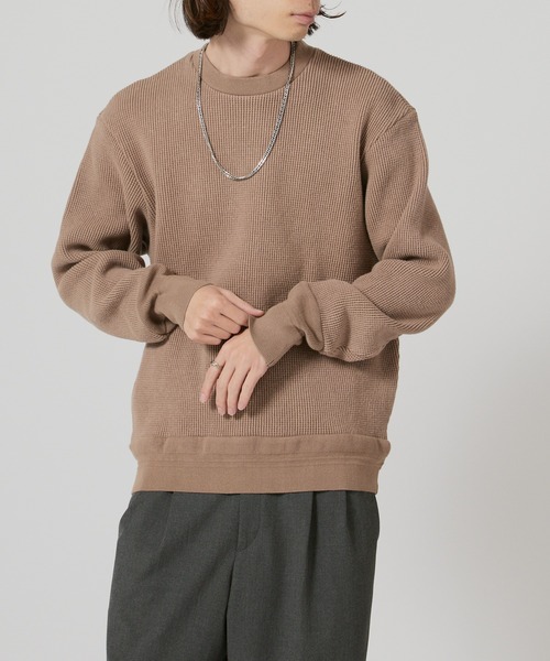 FLISTFIA（フリストフィア）の「FLISTFIA Long Sleeve Sweater / LR05016（スウェット・メンズ・モカ・2/3）」の3枚目の写真