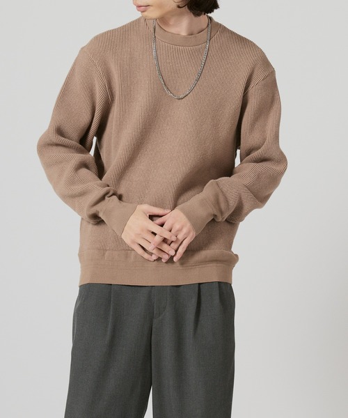 FLISTFIA（フリストフィア）の「FLISTFIA Long Sleeve Sweater / LR05016（スウェット・メンズ・モカ・2/3）」の4枚目の写真