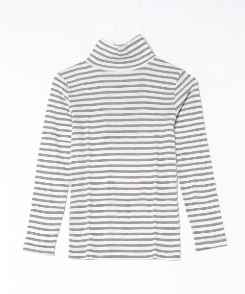 MILLER（ミラー）の「Robert P. Miller / タートルネック ロングスリーブTシャツ  / 834C（Tシャツ/カットソー・レディース・ブラック/ホワイト×ブラック/グレー系その他/グレー/その他4/ホワイト/その他1/その他2/その他3・FREE）」の2枚目の写真