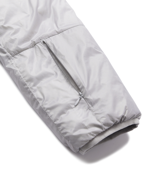 PHYPS MOTORCYCLE（フィップスモーターサイクル）の「H-Tech Non Quilting Hoodie Jacket Silver（ダウンジャケット/コート・レディース・その他・SMALL/MEDIUM/LARGE/X-LARGE）」の5枚目の写真