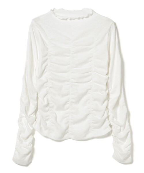 BEAMS HEART(ビームスハート)の「シャーリング ギャザー プルオーバー(Tシャツ/カットソー・レディース・オフホワイト/ブラック/ミント・FREE)」の21枚目の写真