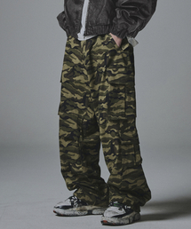 NOT4NERD(�m�b�g�t�H�[�i�[�h)��Ripstop Multi Pocket Semi Wide Pants - Camo Khaki(���̑��p���c)