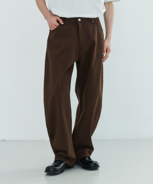 LEIRE（ルアール）の「エブリデイカーブドパンツ [ブラウン]（デニムパンツ・メンズ・その他・MEDIUM/LARGE/X-LARGE）」の4枚目の写真