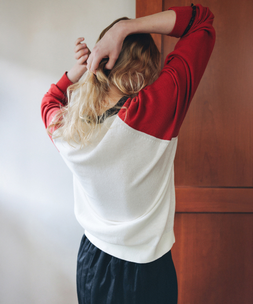 ANDNEEDS(アンドニーズ)の「Peter raglan knit (red)(ニット/セーター・レディース・その他・FREE)」の3枚目の写真