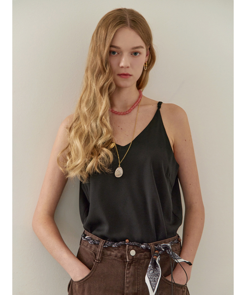 MAXZA(マージャコレクション)の「ツーウェイシフォンクレープウーブンスリーブレストップス(Tシャツ/カットソー・レディース・ブラック・FREE)」の1枚目の写真