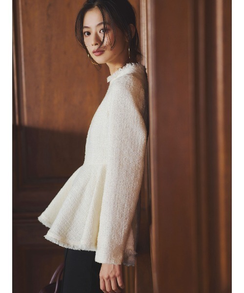 ツイードペプラムブラウス（シャツ/ブラウス）｜anuans（アニュアンス