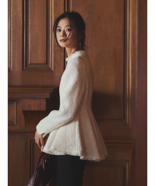 ツイードペプラムブラウス（シャツ/ブラウス）｜anuans（アニュアンス