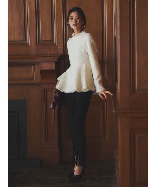 ツイードペプラムブラウス（シャツ/ブラウス）｜anuans（アニュアンス