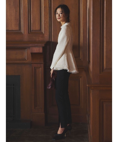 ツイードペプラムブラウス（シャツ/ブラウス）｜anuans（アニュアンス