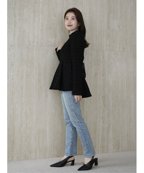 ツイードペプラムブラウス（シャツ/ブラウス）｜anuans（アニュアンス