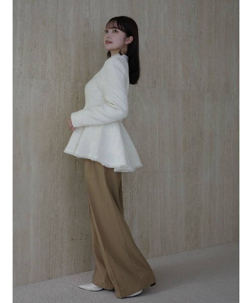 ツイードペプラムブラウス（シャツ/ブラウス）｜anuans（アニュアンス