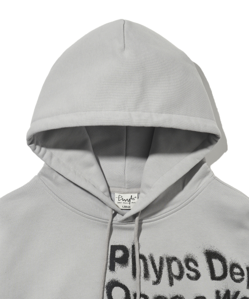 PHYSICAL DEPARTMENT(フィジカル デパートメント)の「オーバータイポスプレーダイングフード_グレー(パーカー・レディース・その他・LARGE/X-LARGE/MEDIUM)」の4枚目の写真