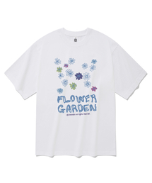 フラワーガーデン 半袖Tシャツ ホワイト