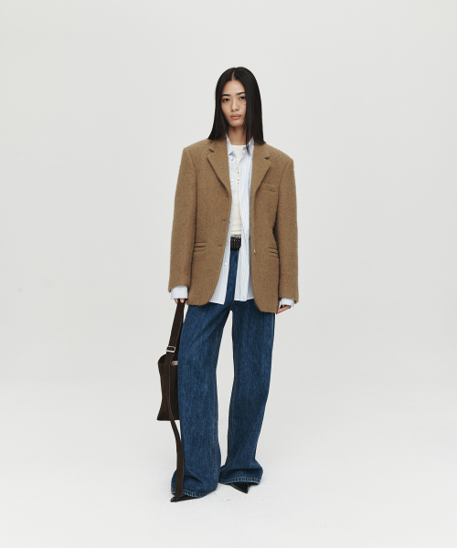 HEUTE(ホイテ)の「ALPACA SQUARE WOOL SINGLE JACKET (BEIGE)(その他アウター・レディース・その他・WM/WS)」の2枚目の写真