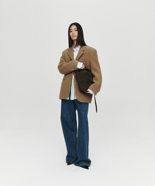 HEUTE(ホイテ)の「ALPACA SQUARE WOOL SINGLE JACKET (BEIGE)(その他アウター・レディース・その他・WM/WS)」の3枚目の写真