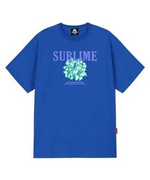 サーリムフラワーグラフィックTシャツ - ブルー