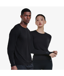 BALLOP（バロップ）の「男女共用エアロウームウォームアップロングスリーブブラック（Tシャツ/カットソー）」