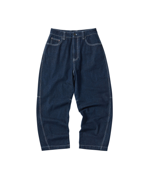 COMONINOZ（コモニノズ）の「W BACK POINT DENIM PANTS [INDIGO BLUE]（デニムパンツ・レディース・ダークブルー・SMALL/MEDIUM）」の2枚目の写真