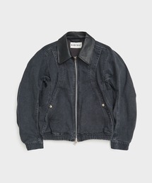 NVRFRGT（ネヴァーフォーゲット）の「別注 Leather collar utility jacket（ブルゾン）」