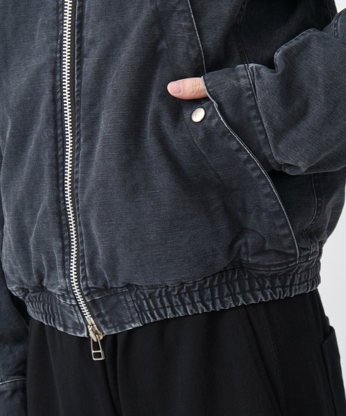NVRFRGT(ネヴァーフォーゲット)の「別注 Leather collar utility jacket(ブルゾン・メンズ・ブラック/ベージュ・1/2/3)」の11枚目の写真