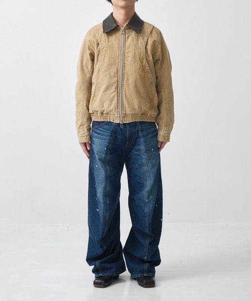 NVRFRGT(ネヴァーフォーゲット)の「別注 Leather collar utility jacket(ブルゾン・メンズ・ブラック/ベージュ・1/2/3)」の16枚目の写真