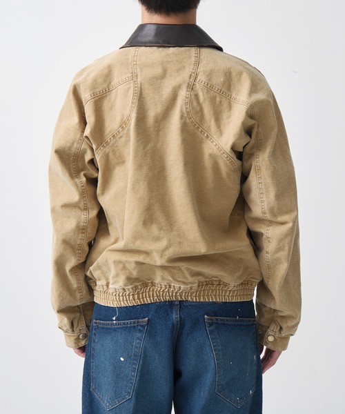 NVRFRGT(ネヴァーフォーゲット)の「別注 Leather collar utility jacket(ブルゾン・メンズ・ブラック/ベージュ・1/2/3)」の19枚目の写真