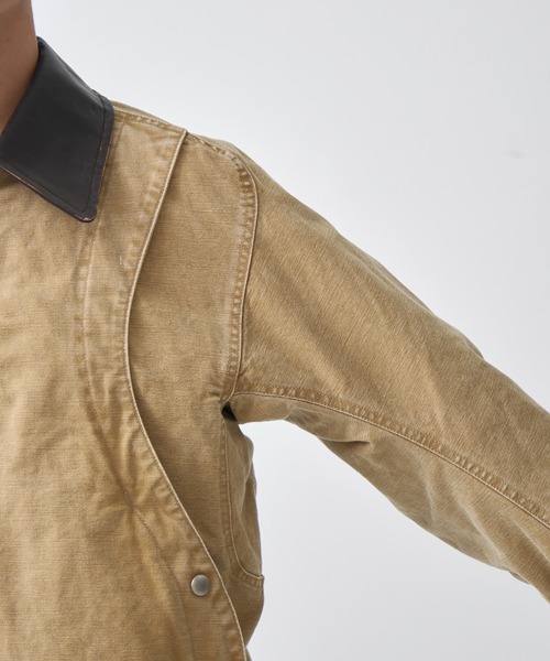 NVRFRGT(ネヴァーフォーゲット)の「別注 Leather collar utility jacket(ブルゾン・メンズ・ブラック/ベージュ・1/2/3)」の21枚目の写真