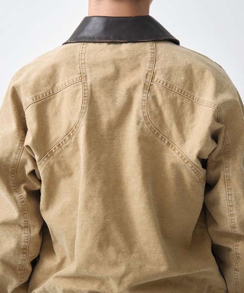 NVRFRGT(ネヴァーフォーゲット)の「別注 Leather collar utility jacket(ブルゾン・メンズ・ブラック/ベージュ・1/2/3)」の22枚目の写真