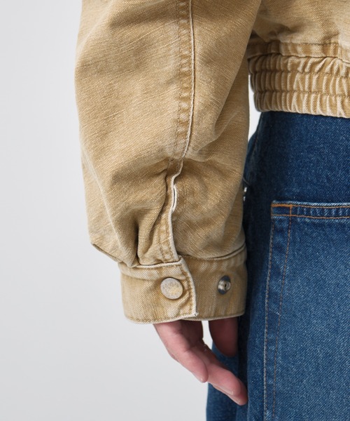 別注 Leather collar utility jacket（ブルゾン）｜NVRFRGT（ネヴァー