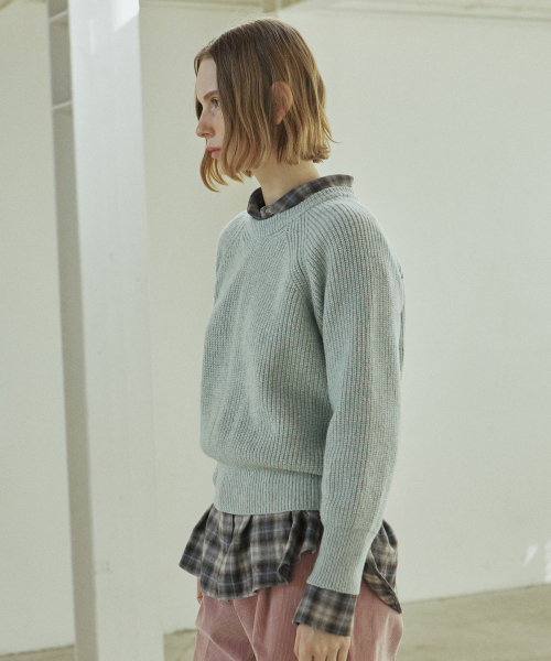 YUPPE（ヨッペ）の「MIX WOOL KNIT_MINT（ニット/セーター・レディース・その他・FREE）」の2枚目の写真