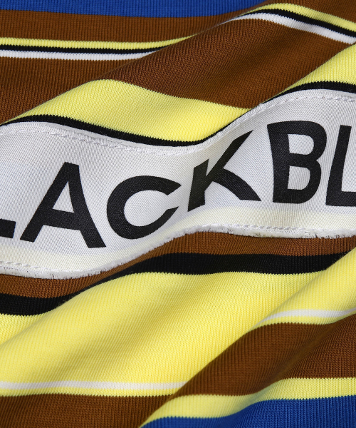 BLACK BLOND(ブラック ブロンド)の「ビビディ マルチストライプパッチロゴ 半袖Tシャツ (ブルー)(Tシャツ/カットソー・レディース・その他・MEDIUM/LARGE/X-LARGE)」の9枚目の写真