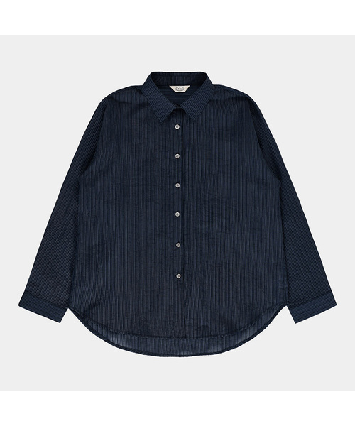 PIGMENT(ピグメント)の「ジャンクルアータムシャツ (PBE08F-WNBW003)(シャツ/ブラウス・レディース・ネイビー/ブラウン/ワイン/カーキ/アイボリー・FREE)」の5枚目の写真