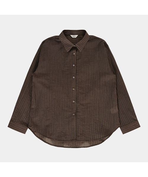 PIGMENT(ピグメント)の「ジャンクルアータムシャツ (PBE08F-WNBW003)(シャツ/ブラウス・レディース・ネイビー/ブラウン/ワイン/カーキ/アイボリー・FREE)」の3枚目の写真