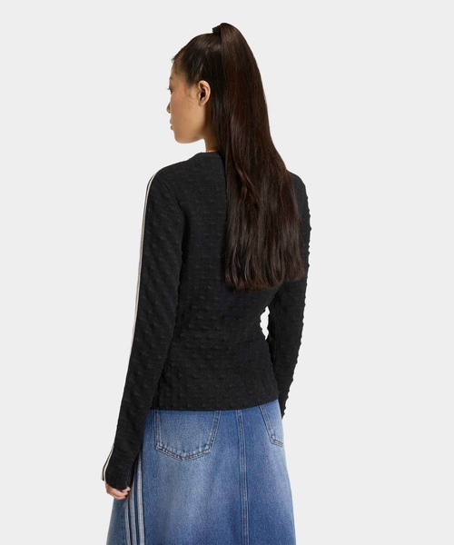 adidas（アディダス）の「アディダス オリジナルス スリム ソリッド スパイク ニット スウェットシャツ / トレーナー / アディダスオリジナルス adidas Originals（スウェット・レディース・ブラック/ホワイト・MEDIUM/SMALL/X-LARGE/XX-LARGE/LARGE/X-SMALL）」の10枚目の写真